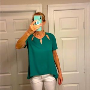 BCBG MaxAzaria Forest Green Blouse